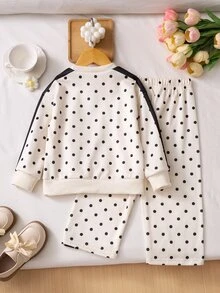 Elladie kids 紫色蝴蝶結女童運動休閒套裝 4-7歲 2025夏季 INS風 2件式運動褲套裝 幼兒園托兒所生日穿搭 - 彩色 - 查看 2