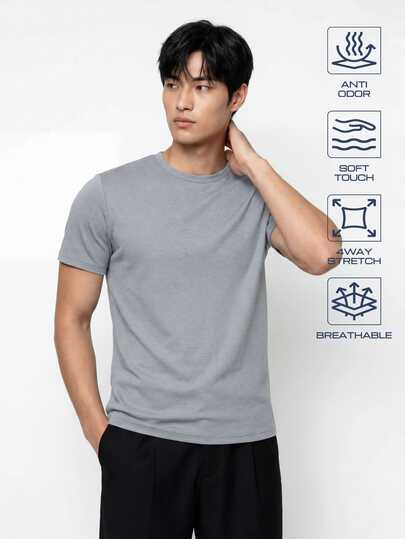 TekDrob Anti-Odor Regular T-Shirt With Crew Neck
