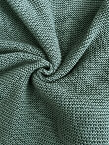 Selianne Women's Autumn New Single Piece Polo Collar Fitted Regular Fit Solid Color Button & Hidden Button Design Pocket Versatile Fashion Daily Commute Knit Cardigan Top - Green - View 7