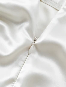 EMERY ROSE High Waist Ruched Asymmetrical Hem Skirt - White - View 6