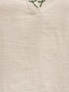SHEIN Clasi Blus Kerah Berlekuk Kasual untuk Wanita, Pakaian Kerja untuk Wanita - Aprikot - View 4