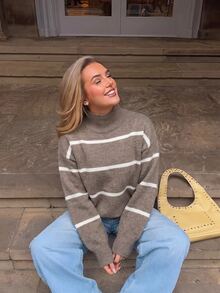 SHEIN Clasi Women's Vintage Fashion Elegant Diamond Pattern Colorblock Long Sleeve Sweater, Suitable For Autumn/Winter Wear - Multicolor - View 5