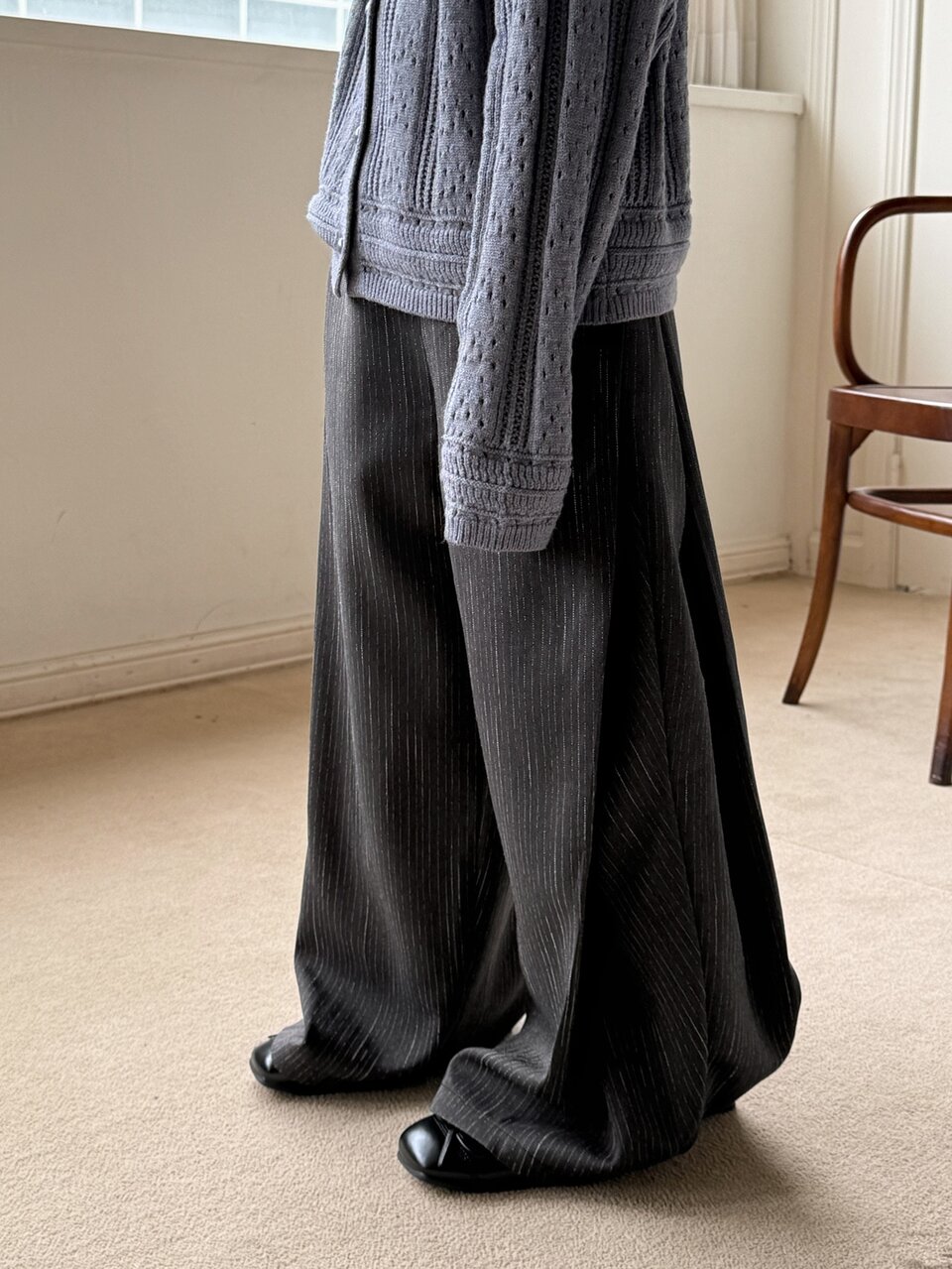 Tween Girl) Casual Design Striped Long Pants, Versatile And Stylish For Autumn