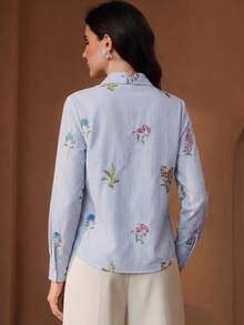 Anewsta Elegant Romantic Random Embroidered Floral Long Sleeve Design ...