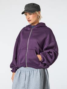 COUREZ Women Sweatshirts & Hoodies - Purple - View 2