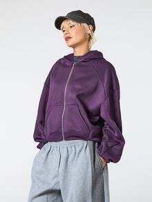 COUREZ Women Sweatshirts & Hoodies - Purple - View 5