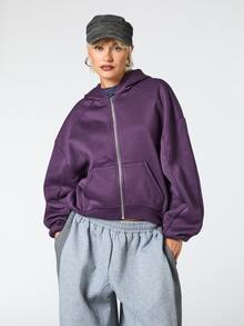 COUREZ Women Sweatshirts & Hoodies - Purple - View 6