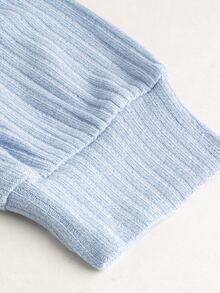 GentleRue Maternity Setelan Hamil 2 Potong Lengan Panjang Kancing Biru Musim Gugur - Baby Blue - View 10