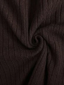 Comfylo Set Pakaian Wanita Plus Size Kasual Warna Polos Rajut Rib: Kamisol, Kardigan Sweater dan Celana Tali Serut - MultiWarna - View 6