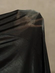 ROMWE MEN جاكيت عباءة بغطاء رأس قوطي للهالوين للرجال - الأسود - مشاهدة 12
