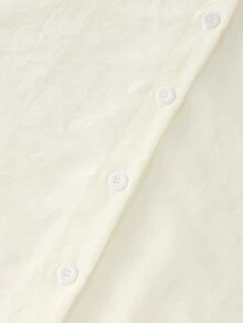 Balvessa Women's Autumn/Winter Beige Elegant Commute Versatile Stand Collar Open Front Blouse - White - View 6