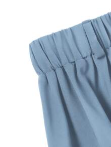 EMERY ROSE Women's Casual Daily Wear Skirt With Button Decor - Blue - View 5