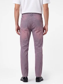 Manfinity Homme Men's Casual Ripped Distressed Denim Jeans - Purple - View 2