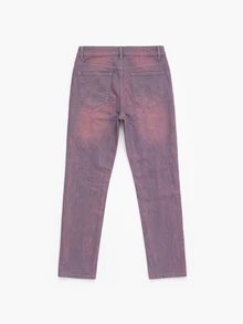 Manfinity Homme Men's Casual Ripped Distressed Denim Jeans - Purple - View 3