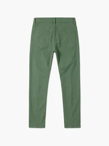 Manfinity Roughcore Men's Casual Solid Color Distressed Tapered Leg Jeans - Army Green - View 5