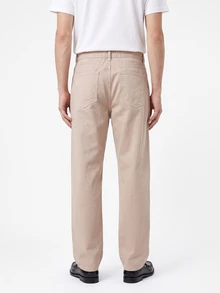 Manfinity EMRG Loose Fit Men's Cotton Letter Graphic Straight Leg Jeans - Khaki - View 2