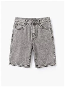 Manfinity Hypemode Men's Wave Sailboat Dragon Print Denim Shorts - Light Grey - View 3