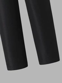 SHEIN 2件組青少年男孩溫柔風格套裝－無袖背心外套與長褲，優雅正式西裝，適合生日、婚禮、儀式、週年紀念，黑色秋季款 - 黑色 - 查看 6