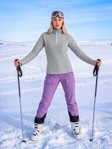 In My Nature Women's Autumn/Winter Casual Outdoor Fleece Jacket - Grey - View 4