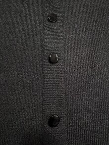 Franclia Plus Size Women's Casual Elegant Large Button Design Lapel Solid Color Sweatshirt, Autumn/Winter Waffle Knit Everyday Fall Office Homewear Grey - Dark Grey - View 6