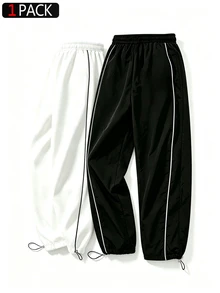 Gym Rark Men's Casual Adjustable Drawstring Jogger Sweatpants - Black - View 2