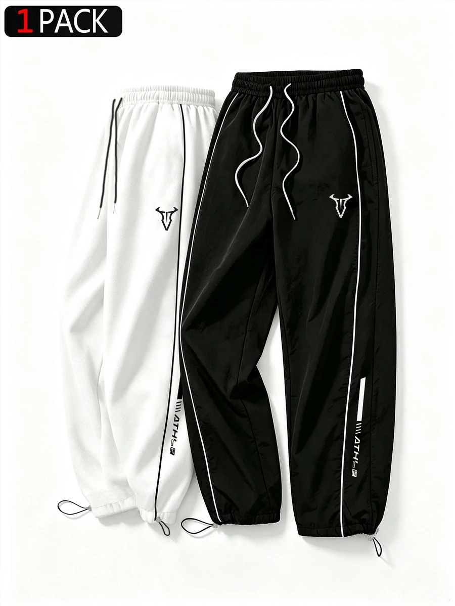 Gym Rark Men's Casual Adjustable Drawstring Jogger Sweatpants - Black - View 1