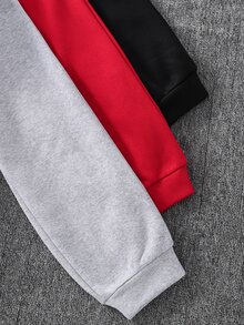 SHEIN 3件組兒童青少年男孩秋冬休閒慢跑褲 基本運動長褲 多件裝 男孩秋冬運動褲 - 彩色 - 查看 8