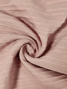 Plus Size Plain Lace Trim Long Sleeve Casual Blouse Fall Cloth For Women - Baby Pink - View 6