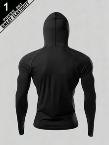 Gym Rark Men's Horn Pattern Printed Hooded Sports Sweatshirt - Black - View 2