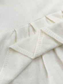 Solflare Plus Size Women's Autumn/Winter Beige Button Half-Placket Pullover Sweater - Beige - View 7