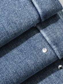 DAZY Jeans Wanita Longgar Kaki Lurus dengan Efek Distressed, Cuci dan Bleach, Dekorasi Paku Keling, Kasual untuk Liburan Musim Semi dan Gugur - Biru - View 9