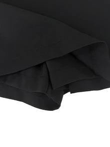 SHEIN Franclia This New Autumn Women's Black Elegant Skirt Features A Belt Buckle And Slit Lining Design,Perfect For Parties,Commuting, Halloween,And Christmas. - Black - View 3