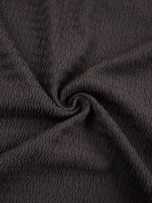 Modelyn Women Dark Brown V Neck Front Ruffle Trim Long Sleeve Fitted Mermaid Long Dress Quiet Luxury Fall Evening Party Formal Gown - Brown - View 11