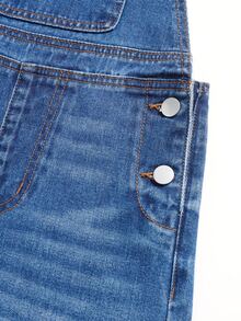 Plus Size Boys' Denim Bib Overalls And Jumpsuit Autumn Fall - Medium Wash - View 5