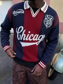 Manfinity EMRG Men's Streetwear Colorblock Fashion Ribbed Long Sleeve Sweater Y2k Couple Matching Outfit Fall - Multicolor - View 4