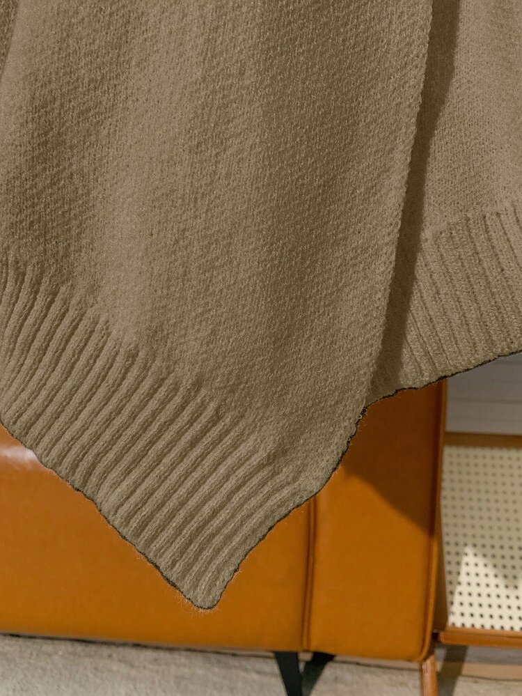 Franclia New Autumn/Winter High-Quality Elegant Versatile Soft White Cardigan For Women - Camel - View 4