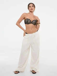 Bralution Strapless Non-Slip Underwire Push-Up Bra, Front Closure, Suitable For Small Bust, Comes With Invisible Shoulder Straps, Versatile Wearing - Multicolor - View 4