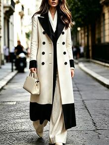 Yalmera Women's Colorblock Fashion Versatile Daily Casual Long Sleeve Jacket - Multicolor - View 2