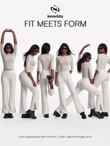Innovista Innovista Legging Olahraga Harian Wanita Warna Polos dengan Belahan Samping - Krem - View 7