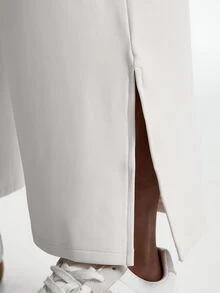 Innovista Innovista Legging Olahraga Harian Wanita Warna Polos dengan Belahan Samping - Krem - View 15