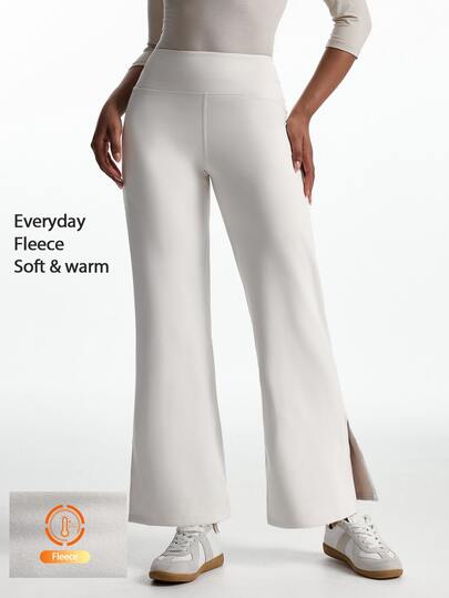Innovista Innovista Women's Solid Color Side Slit Daily Fitness Sports Leggings