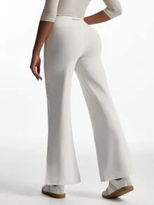 Innovista Innovista Legging Olahraga Harian Wanita Warna Polos dengan Belahan Samping - Krem - View 10