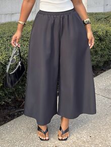 Alexandranx Women's Wide Leg Pocket Pants, Summer Airport Business Attire - Black - View 6