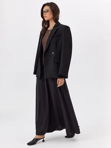 KÆRIA Hus Cami Maxi Dress - Mixed Media Knit - Chocolate Brown - Elegant, Luxury, Bodycon, Occasion - Black - View 6
