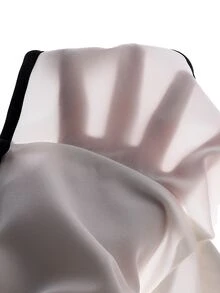 TeenGirl Elegant Casual Cute Sets Colorblock Design Spaghetti Waist Asymmetric Trim Sleeveless Minimalist Party Formal Concert White Summer - White - View 6