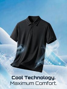 TekDrob Regular Polo With UV Protection And 4-Way Stretch - Black - View 2