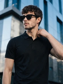 TekDrob Regular Polo With UV Protection And 4-Way Stretch - Black - View 7