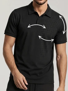 TekDrob Regular Polo With UV Protection And 4-Way Stretch - Black - View 3