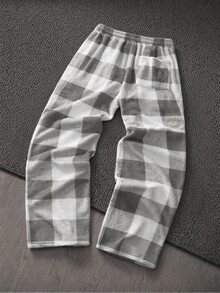 Mainfolk Men's Drawstring Waist Casual Straight Leg Sweatpants White Brown Streetwear,Baggy,Loose Sweatpants,Wide Leg Sweatpants Halloween Winter Party Autumn - Multicolor - View 5