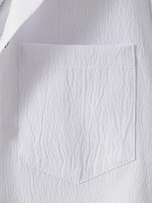 SHEIN Explorewe 2 件套男童夏季休闲纯色 Polo 衫和短裤套装，适合夏季度假装 - 白色 - 查看 5